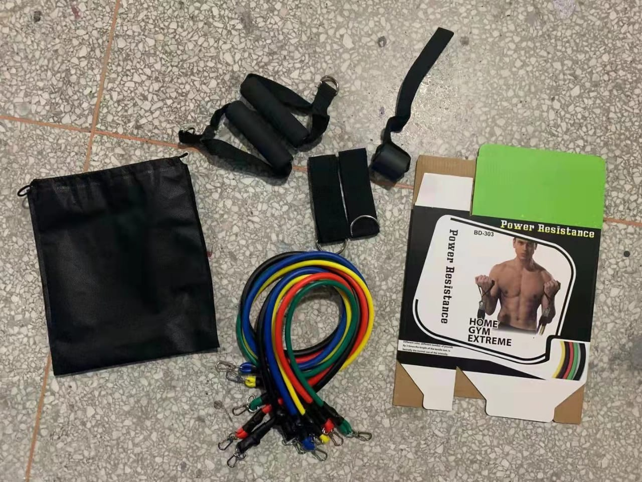 SmartMartĀ® Power Exercise Resistance Band Set 5 In 1 SmartMartĀ®