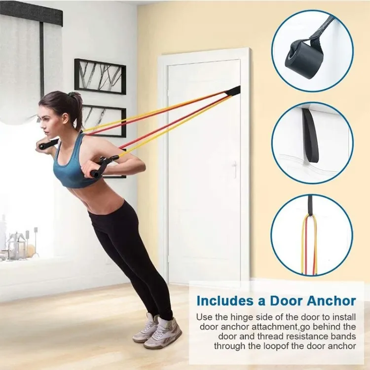 SmartMartĀ® Power Exercise Resistance Band Set 5 In 1 SmartMartĀ®
