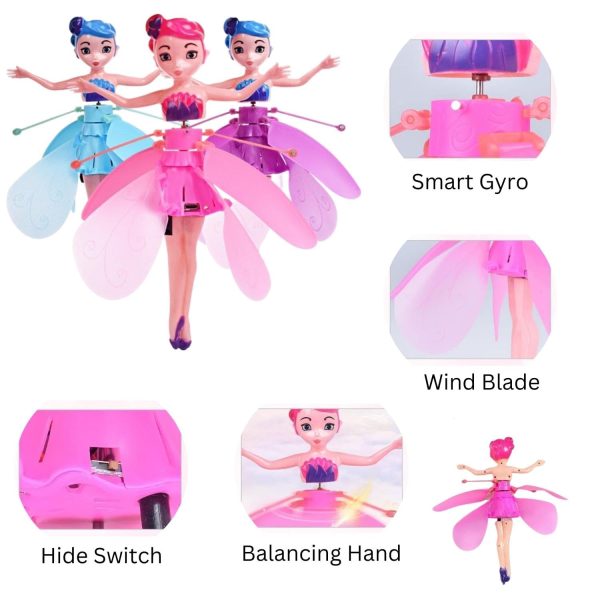 Magical Flying Fairy Doll,hand Sensor Control / Sky Dancers Flying Toy, (random Color) SmartMartÂź