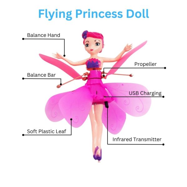 Magical Flying Fairy Doll,hand Sensor Control / Sky Dancers Flying Toy, (random Color) SmartMartÂź